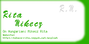 rita mikecz business card